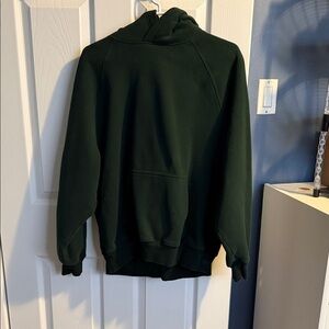 Aritzia Cozy Sweatfleece Mega Raglan Dark Green Hoodie